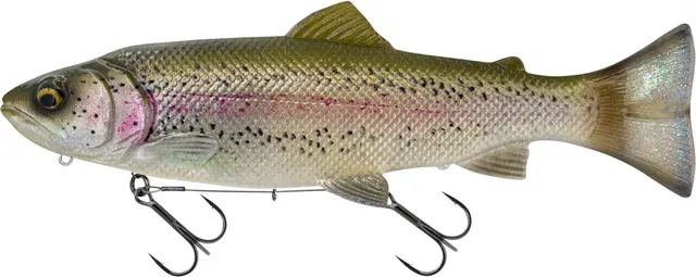Savage Gear 3D Line Thru Pulsetail Trout Weiche Köder 20cm 102g Slow Sink Clear Rainbow Trout