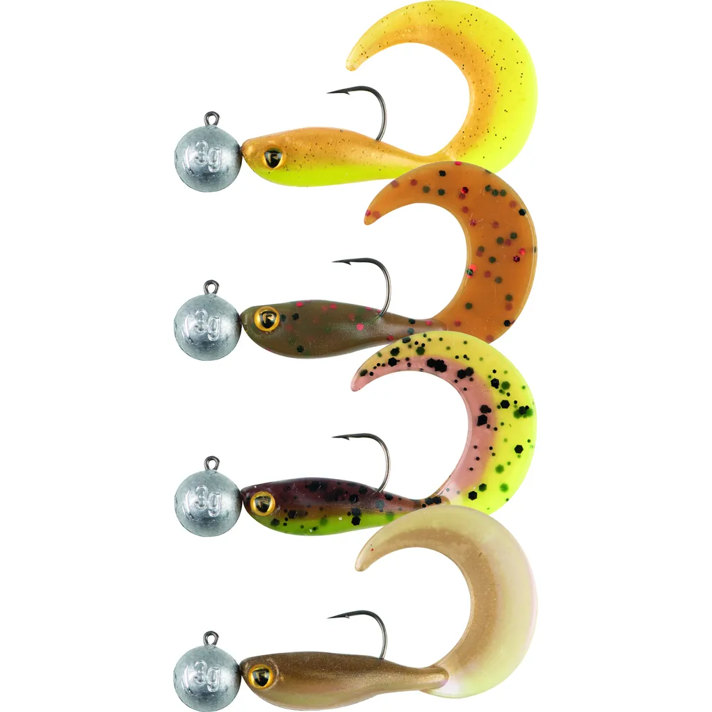 Fox Rage Micro Grub Tail Mixed UV Colour Pack Köderset NMC042 4cm 3g Mixed UV
