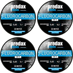 Predax Fluorocarbon Line 0.22–0.35mm 4.2–7.1kg 30m Transparent