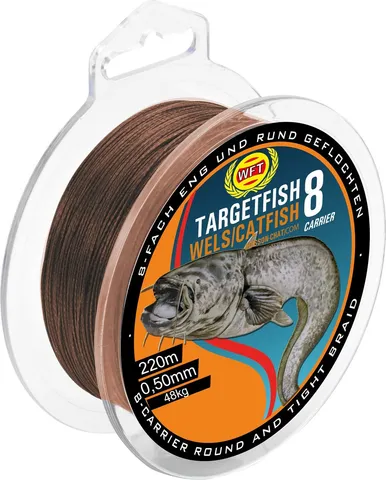 WFT TF8 Catfish Geflochtene Schnur 0.50mm 48kg 220m Brown