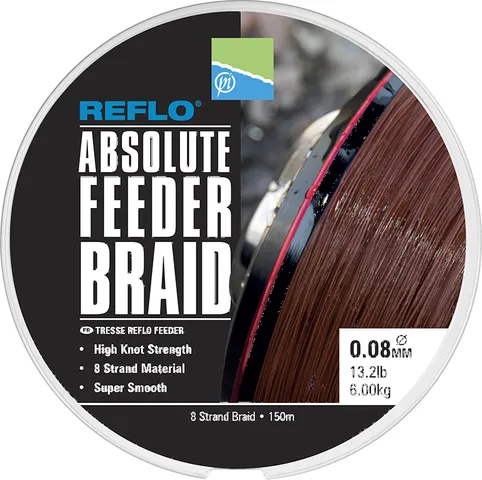 Preston Reflo Absolute Feeder Braid 0.08mm 6kg 8x