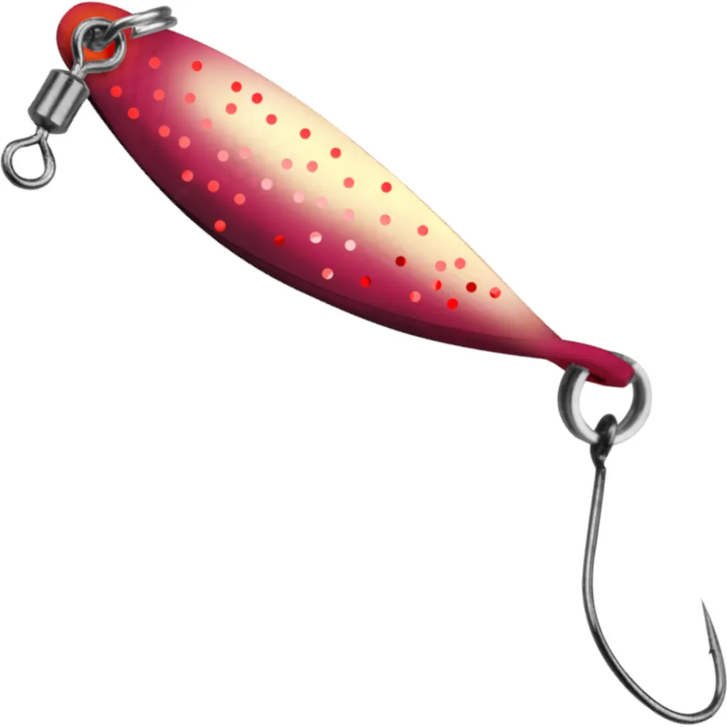 FTM Spoon Wob 4cm 3.2g Rot-Weiß Glitter/Rosa