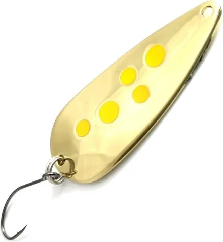 Troutwerk Spoon 4cm 5g Gold/Yellow Dots Single Hook