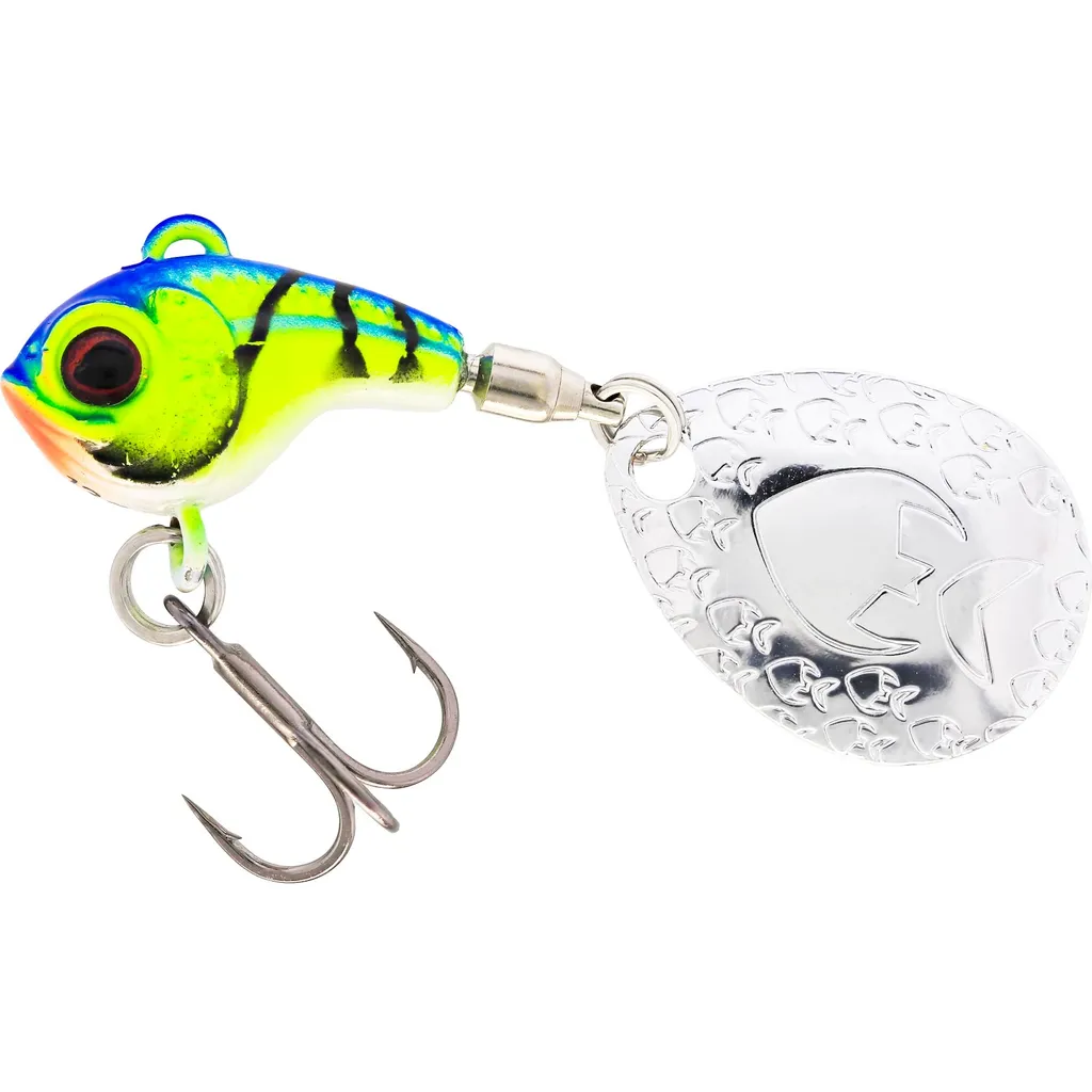 Westin DropBite Tungsten Spin Tail Jig 2cm 13g Chartreuse Blue Craw