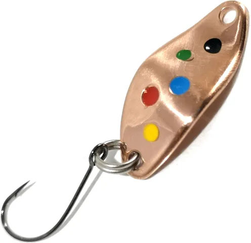Troutwerk Spoon 2.3cm 1.5g Kupferfarben/Mehrfarbige Punkte