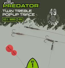 Fox Rage Predator Twin Treble Pop-Up Trace #6 18.14kg