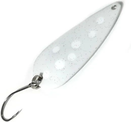 Troutwerk Spoon 4cm 5g Weiß/Weiße Punkte