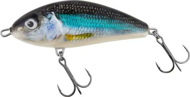 Salmo Fatso Crankbait 10cm Floating Spotted Holo Smelt