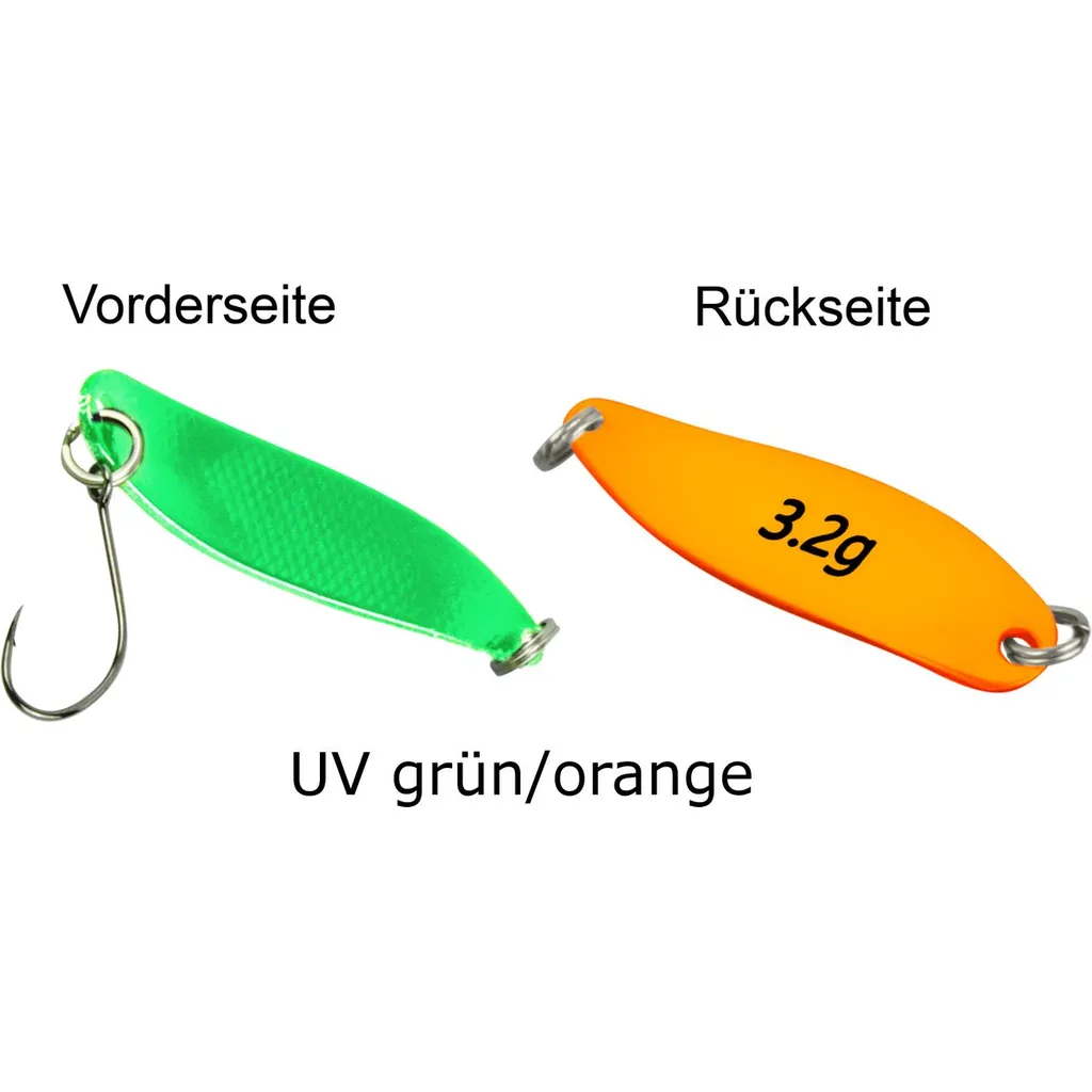 FTM Spoon Hammer 3.8cm 3.2g UV Grün/Orange