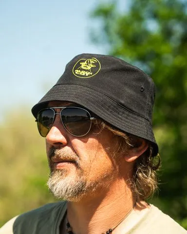 Black Cat Bucket Hat Black/Yellow 100% Polyester