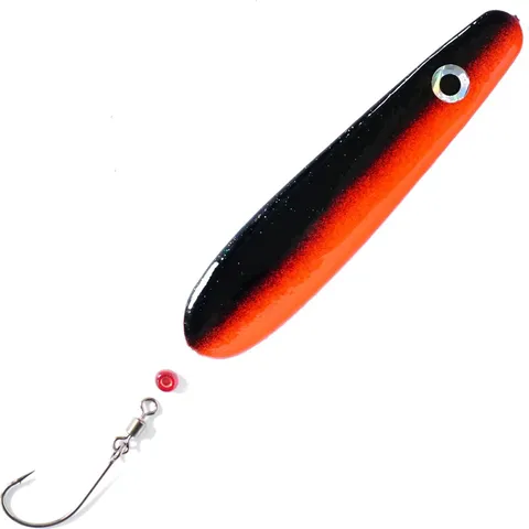 Troutwerk Inline Blinker Sea Trout Lure 69579 7.4cm 22g Black Fluorescent Red