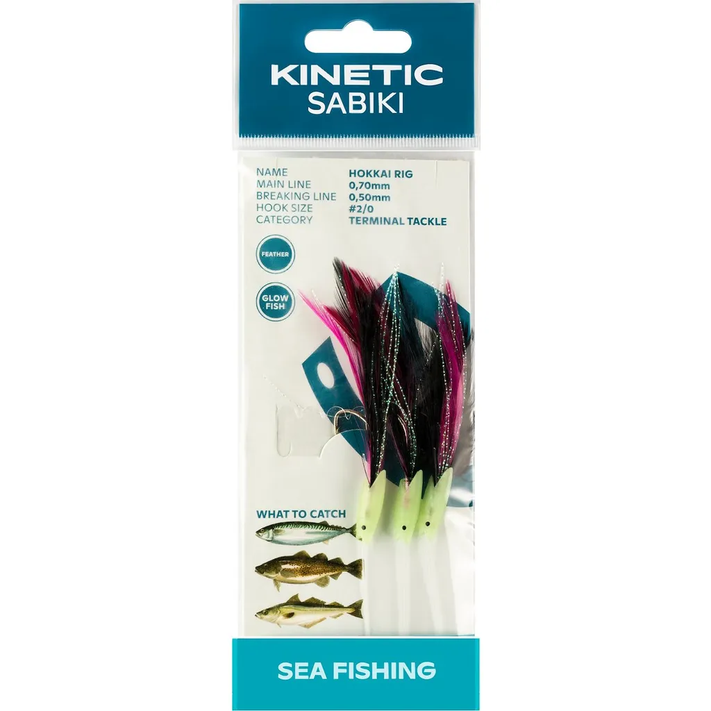 Kinetic Sabiki Hokkai Fertigmontagen 115cm 0.7kg 1pc #2/0 Grün