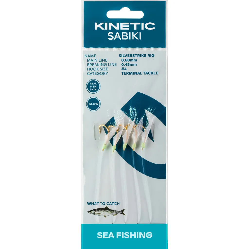 Kinetic Sabiki Silverstrike Fertigmontagen #6 130cm 0.60mm 0.45mm