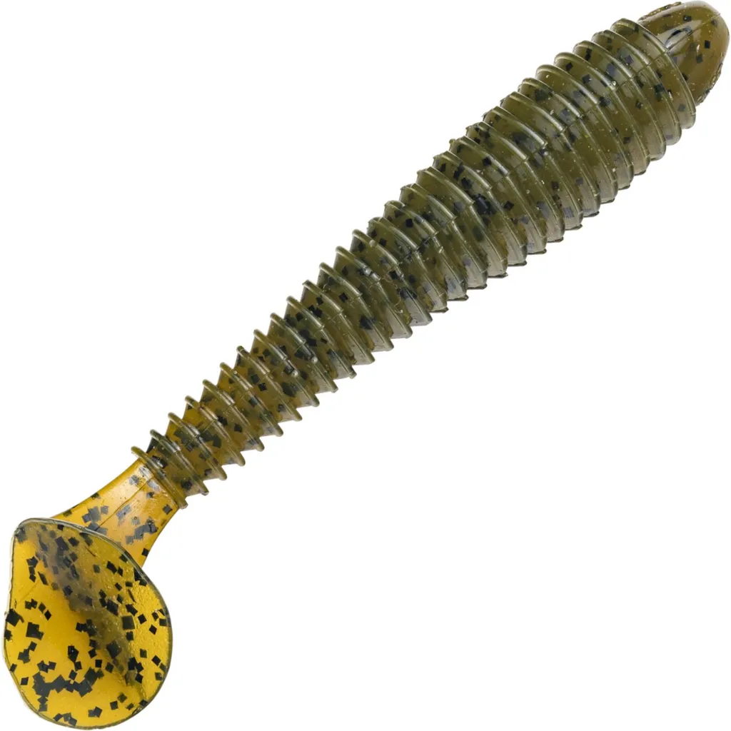 Strike King Rage Swimmer Gummifische 9.5cm Green Pumpkin