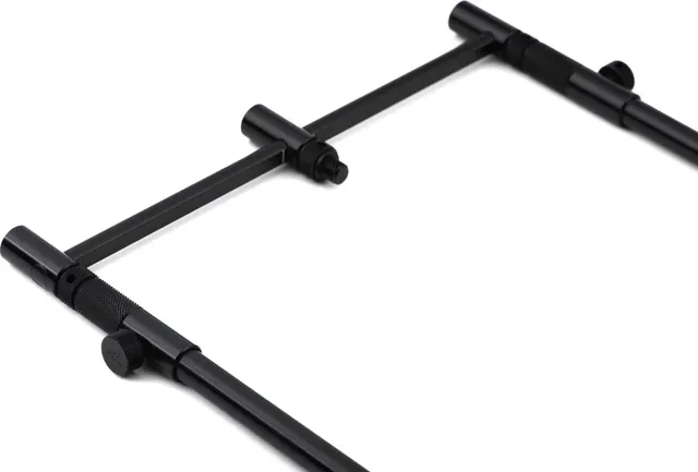 Fox Black Label Slim Adjustable 3 Rod Buzz Bar 22–25cm 12mm Aluminium