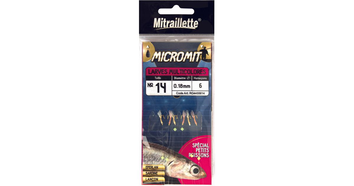 Ragot Micromit® Larva Haken 6H6 #6 4.1g Pink