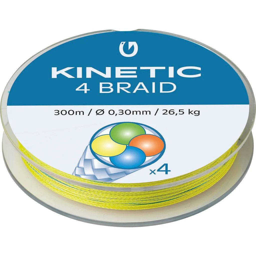 Kinetic 4-Braid Geflochtene Schnüre 0.35mm 28.3kg 300m