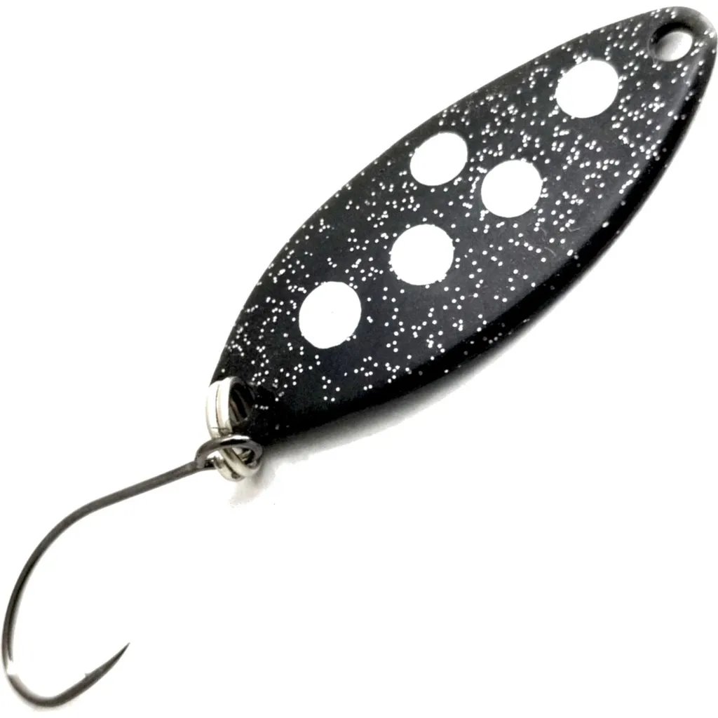 Troutwerk Spoon Blinker 70366 3.3cm 2.5g Schwarz Weiß