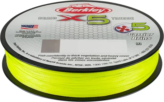 Berkley x5 Braid 0.17mm 17kg 150m Flame Green
