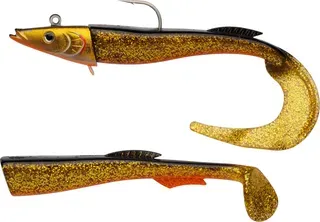 Berkley PowerBait Power Sandeel 15cm 40g Gold Motor Oil