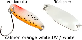 FTM Spoon Hammer 3.8cm 3.2g Salmon Orange White UV/White