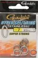 Gamakatsu Hyper Split Ring Spaltringe 8.1mm 83kg 7pieces Black Nickel