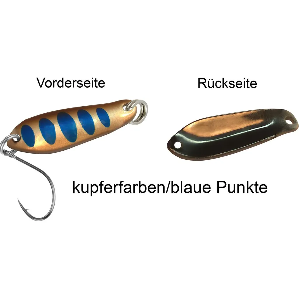 FTM Spoon Boogie Blinker 1.6g Kupfer Blau Punkte