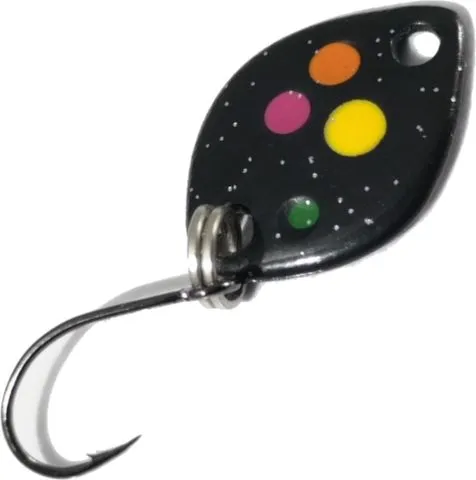 Troutwerk Spoon 0.8g 1.2cm Black/Multicolored Dots