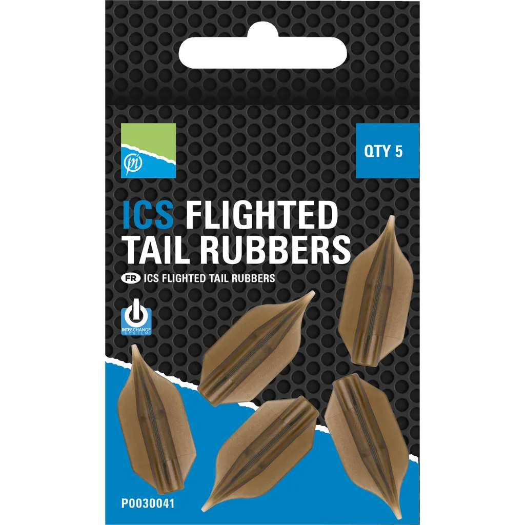 Preston Ics Flighted Tail Rubbers Montagezubehör 5g 3cm