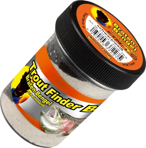 FTM Forellenteig schwimmend Braten Bengel Boilie & Carp Bait 50g Black-White
