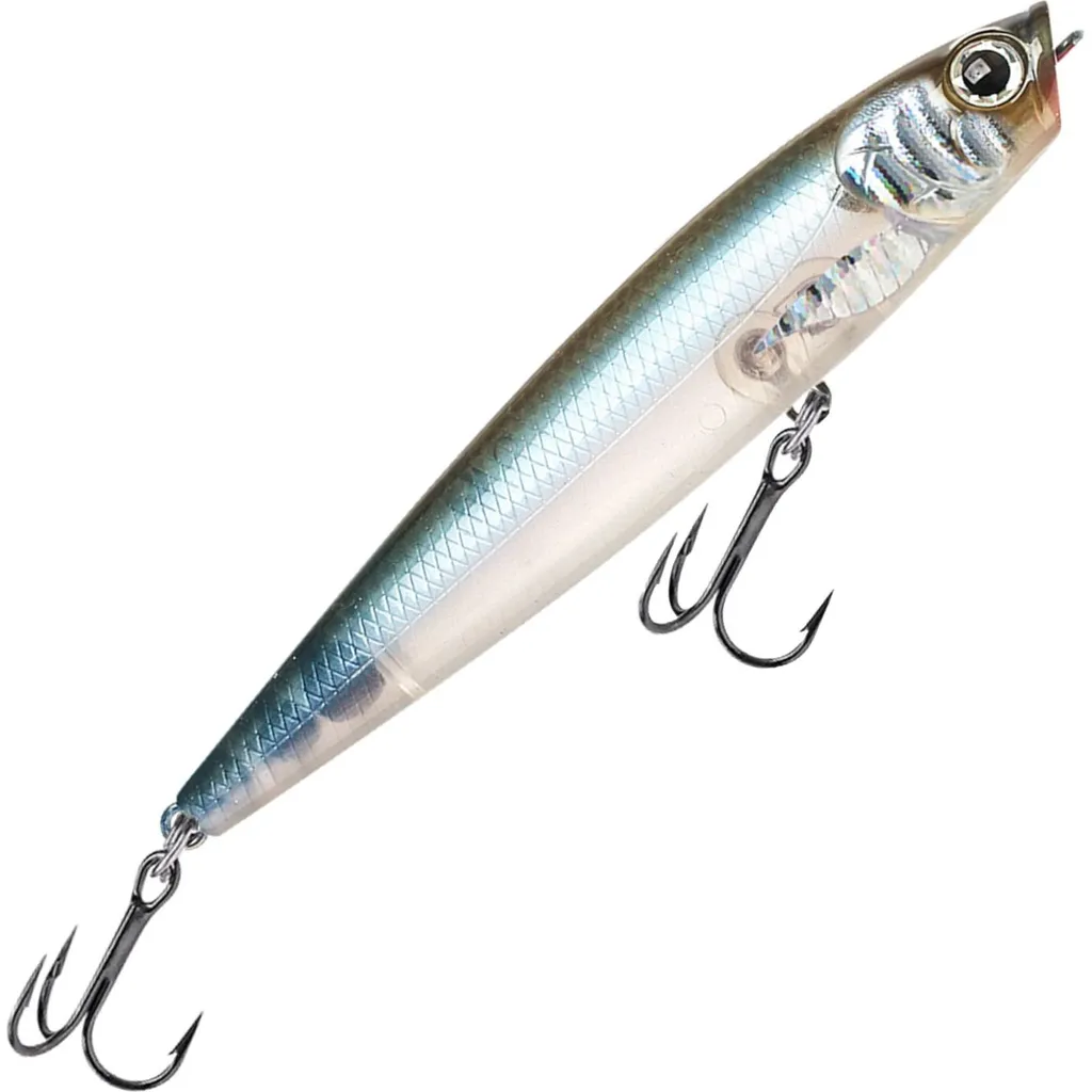 Lucky Craft Gunfish Oberflächenköder 95NF 9.5cm 12g Silver Cheek Ghost Minnow