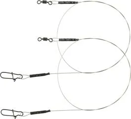 Spro Matt Black Leader 25cm 9.1kg 2pcs 1x19