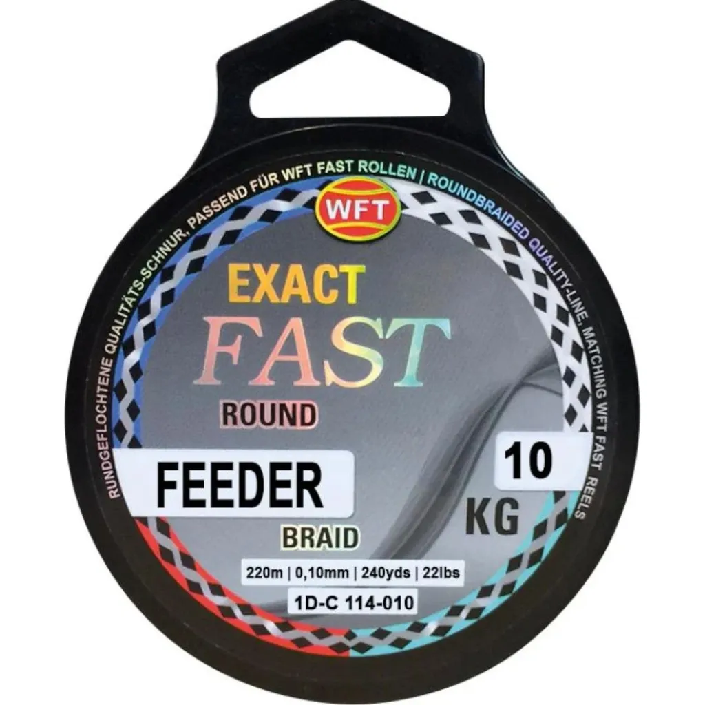 WFT Fast Feeder Black Exact Geflochtene Angelschnur 0.1mm 10kg 220m