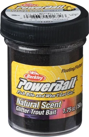Berkley PowerBait Natural Glitter Forellenteig Black Glitter / Knoblauch