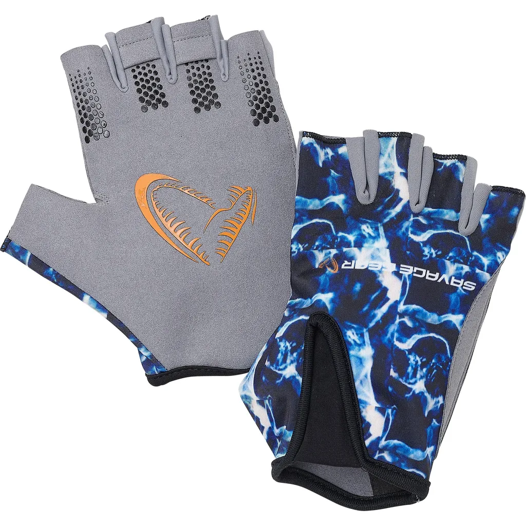Savage Gear Marine Half Glove M Sea Blue