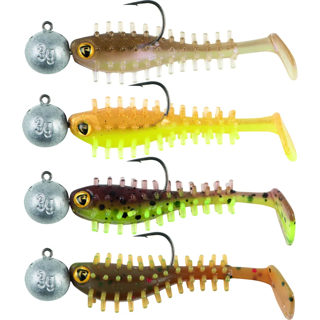 Fox Rage Micro Spikey Fry Köderset Mixed UV Colour Pack 4cm 3g