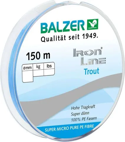 Balzer Ironline Trout Geflochtene Schnur 150m 3-Carrier