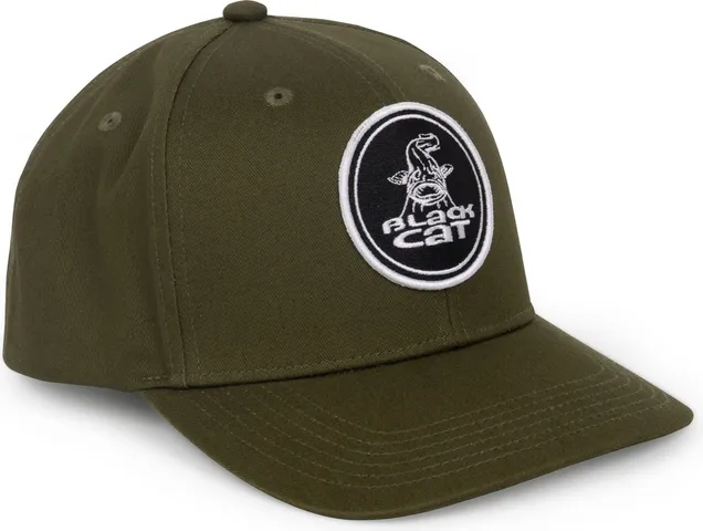 Black Cat Flat Peak Cap One Size Green