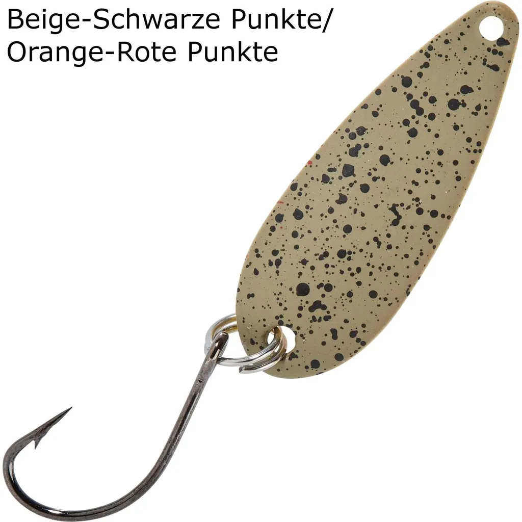 Balzer Spoon Swindler Blinker Beige Schwarze Punkte Orange Rote Punkte 2,3g