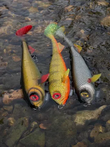 Fox Rage Super Slick Shad 23cm 97g UV Silver Ghost 2x 2/0