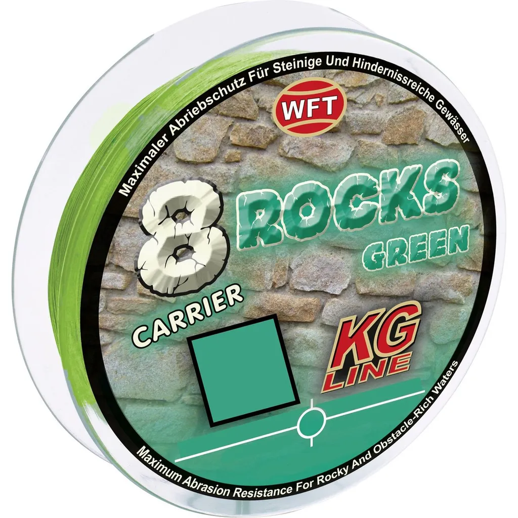 WFT 8 Rocks KG Line Geflochtene Schnur 300m 0.30mm 26kg Green