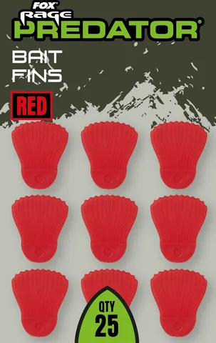 Fox Rage Predator Bait Fins 25pcs Red
