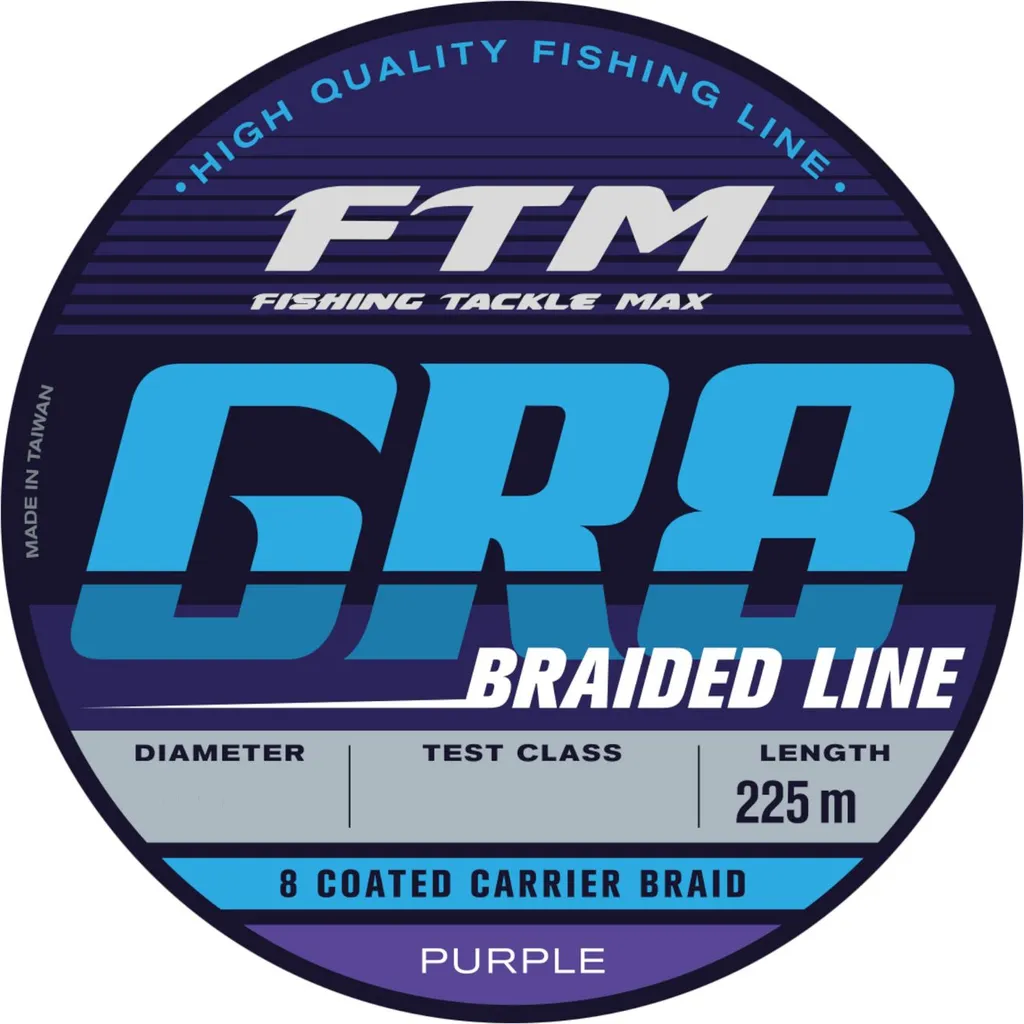 FTM GR8 Line Purple Geflochtene Angelschnur 0.2mm 14.2kg 225m