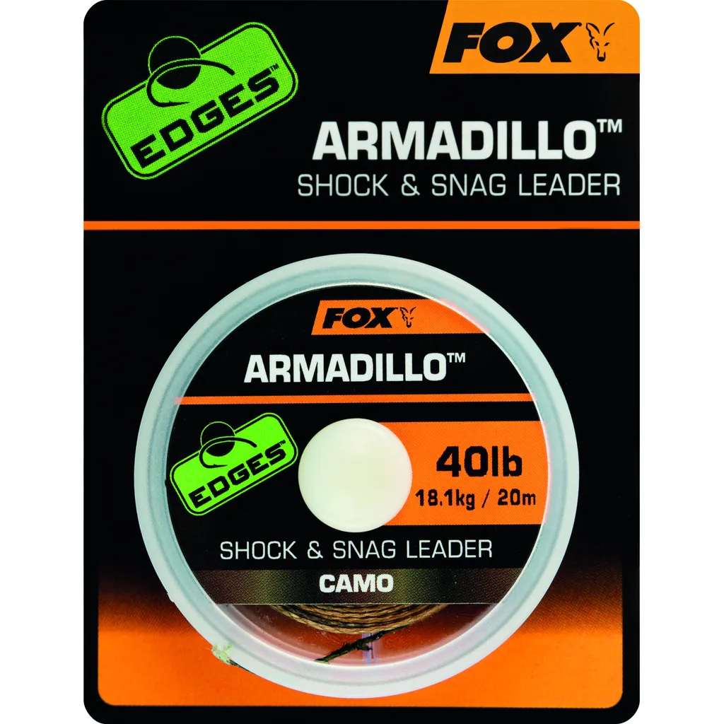 Fox Armadillo Camo Shock & Snag Leader 40lb 18kg 20m