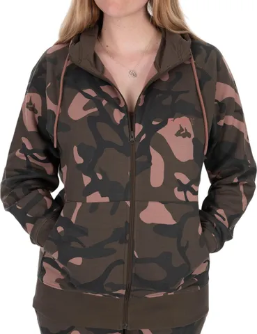 Fox Womens Zipped Camo Hoodie L