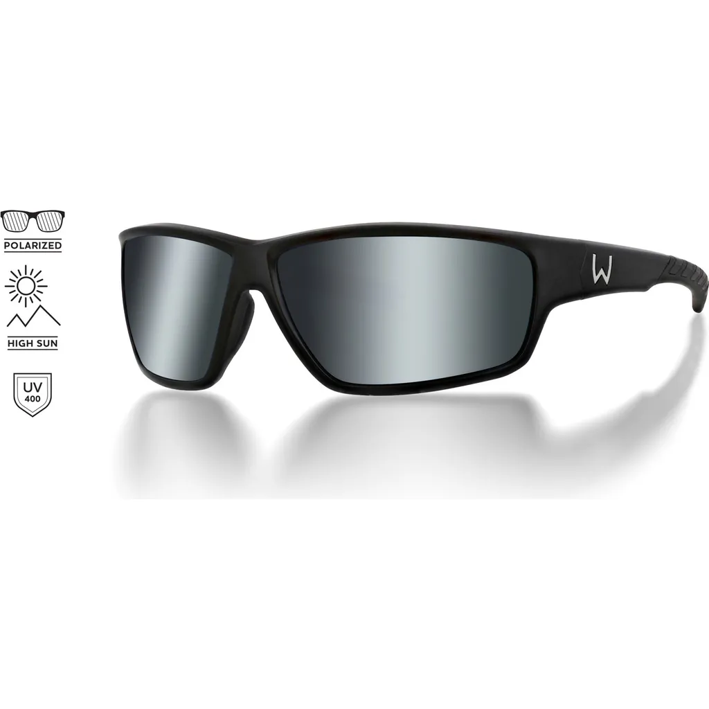 Westin W6 Sport 20 Polarisationsbrille Matte Black Smoke Silver Flash Blue