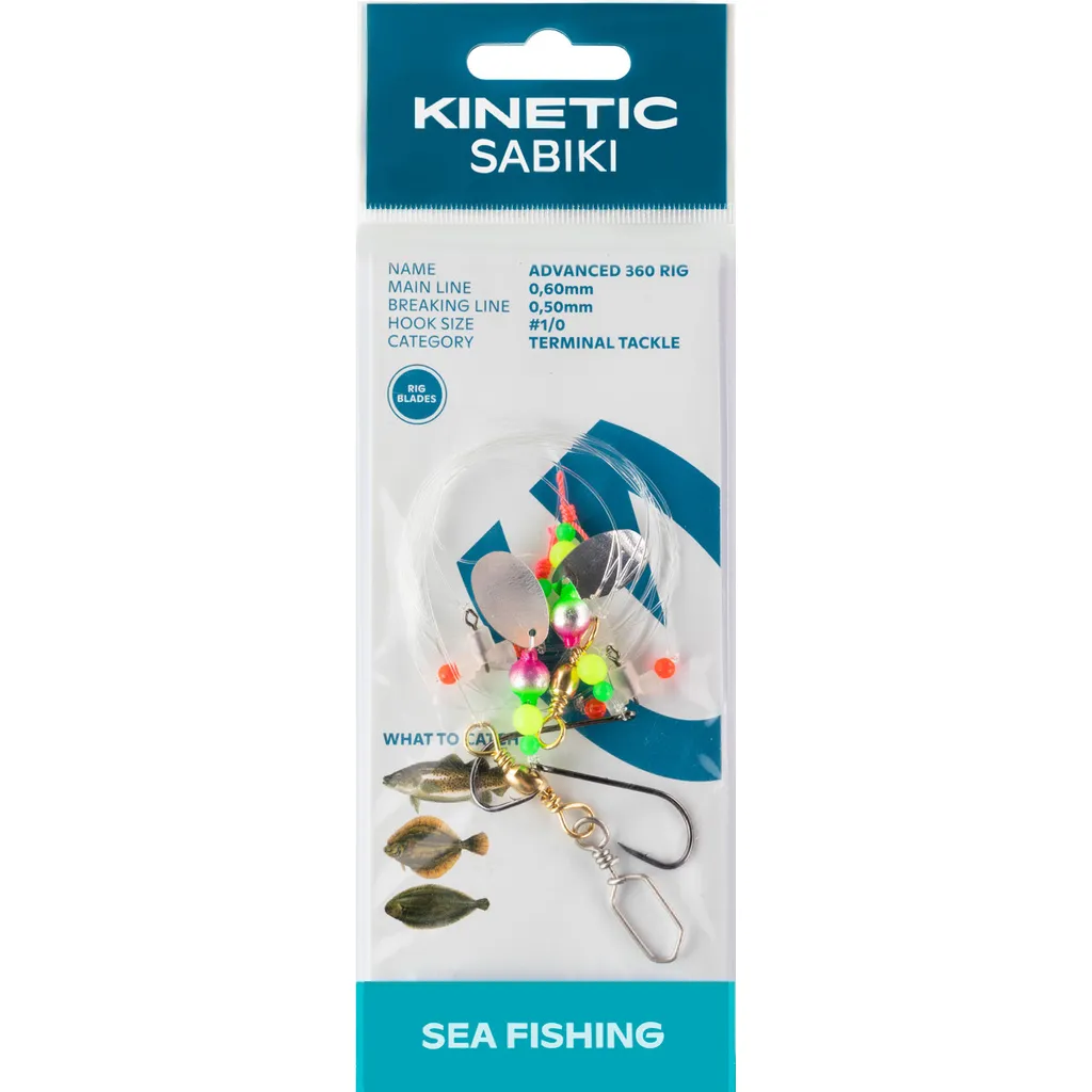 Kinetic Sabiki Advanced 360 Fertigmontage #1/0 120cm Yellow/Green