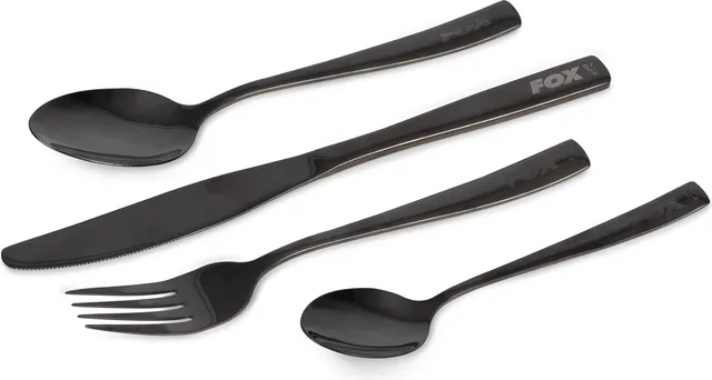 Fox Cookware Cutlery Set Black Stainless Steel