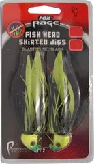 Fox Rage Fish Head Skirted Jigs 4/0 Chartreuse/Black