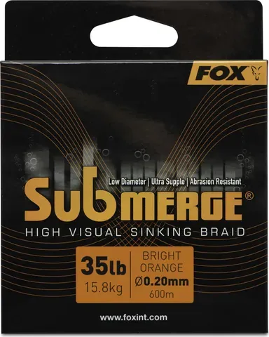 Fox Submerge Orange Sinking Braid 600m 0.2mm 15.8kg